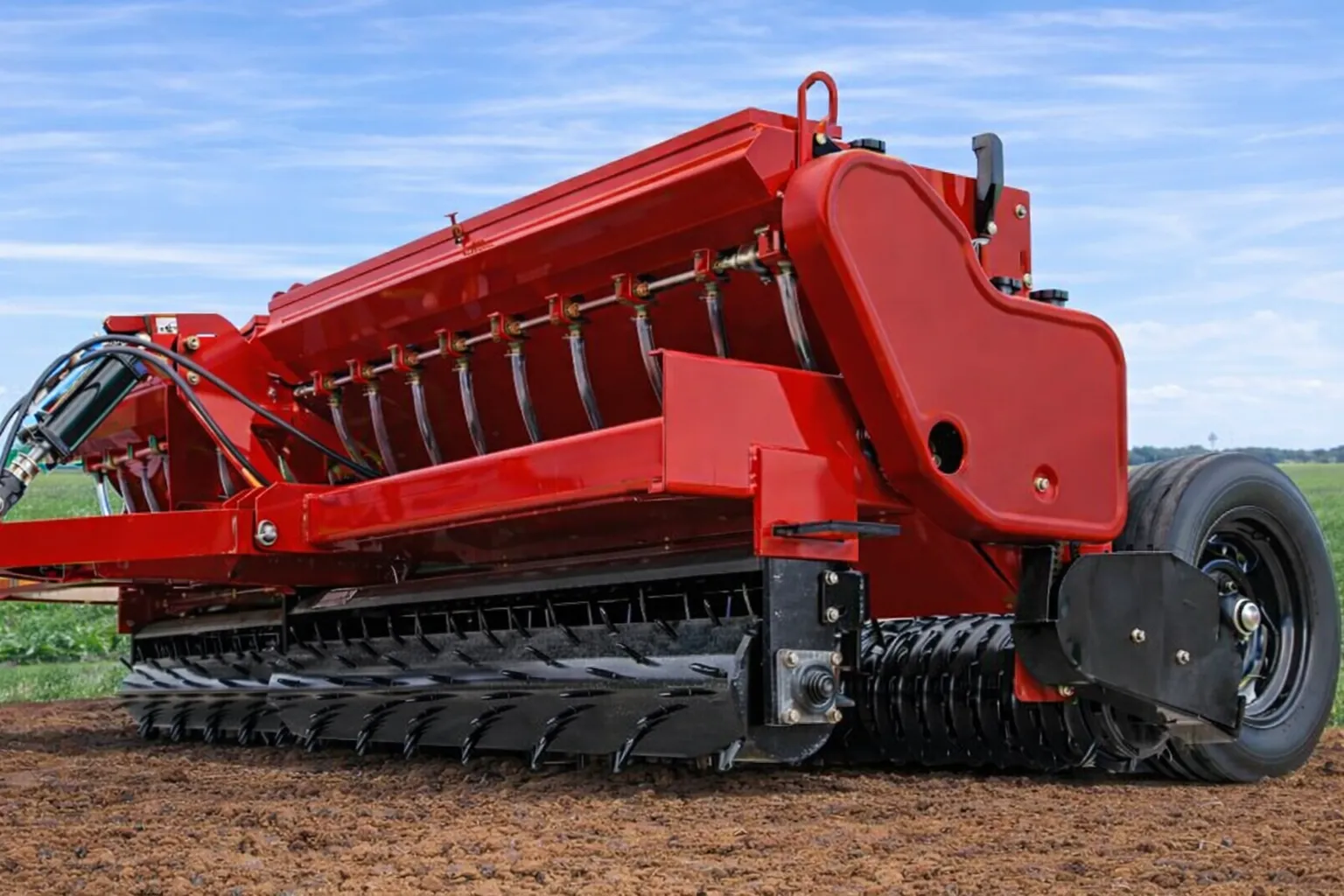 Broadcast Seeder PTO Shaft Operating in Field Conditions